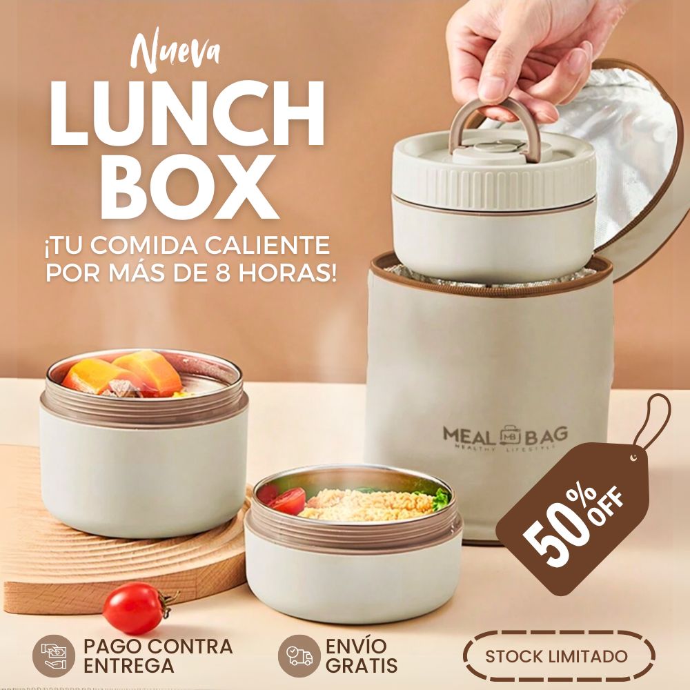 LUNCHBOX- TERMO PARA ALIMENTOS EN ACERO INOXIDABLE 3 RECIPIENTES