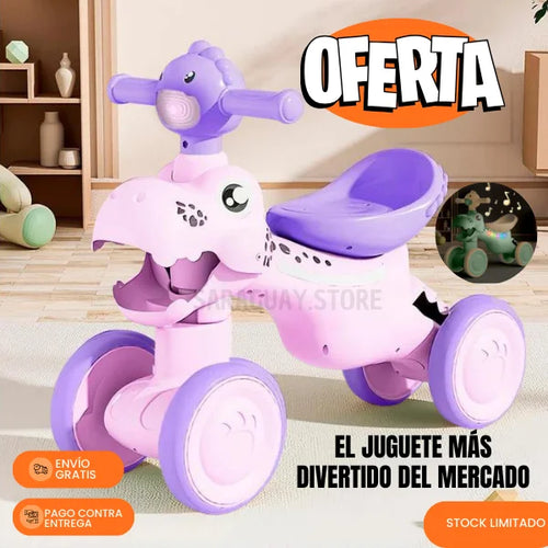 Carrodino; Carro Led y Musical de Dinosaurio para Niños 1-5 años