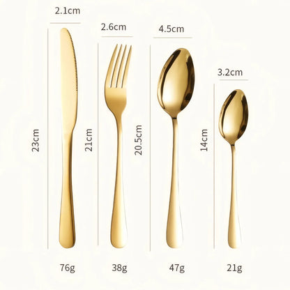 Set Premium 24 Cubiertos Pineapple Gold ¡Dale un toque elegante a tu mesa en segundos!