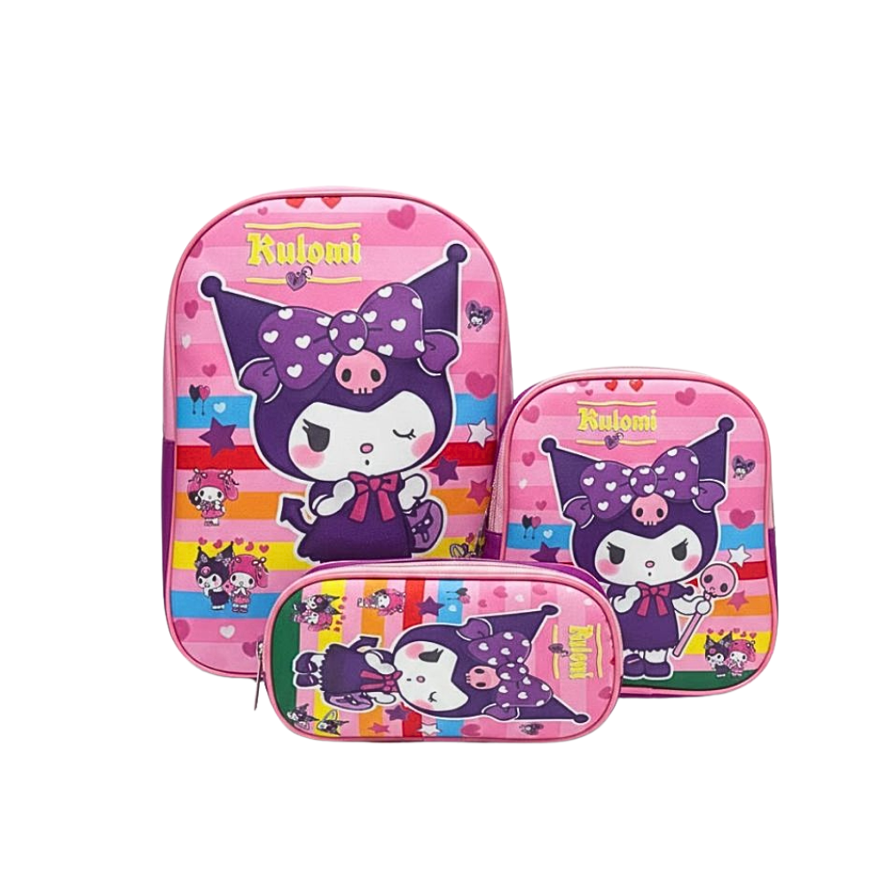 SET 3 EN 1 BOLSO + LONCHERA + CARTUCHERA | 50% DE DESCUENTO + ENVÍO GRATIS