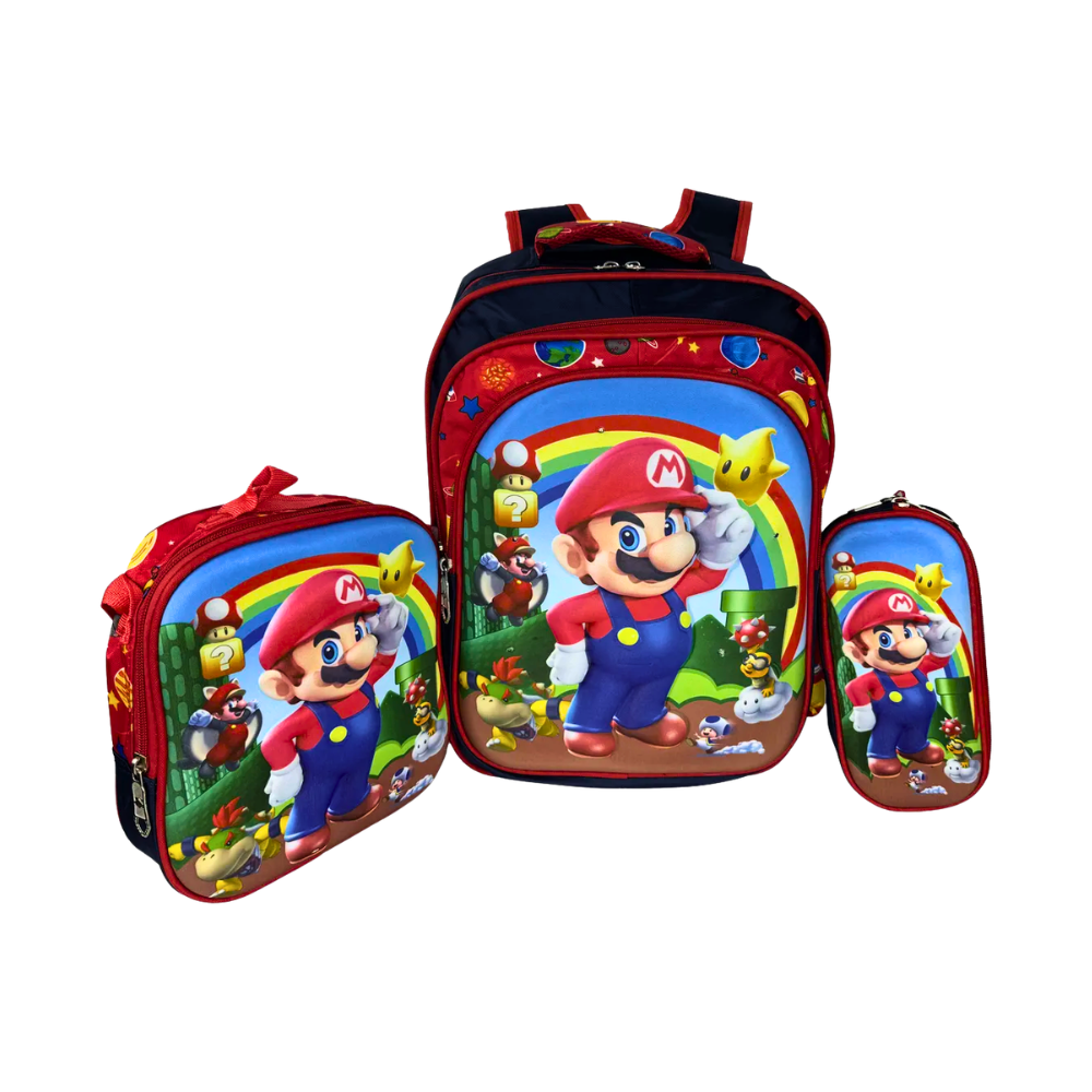 SET 3 EN 1 BOLSO + LONCHERA + CARTUCHERA | 50% DE DESCUENTO + ENVÍO GRATIS