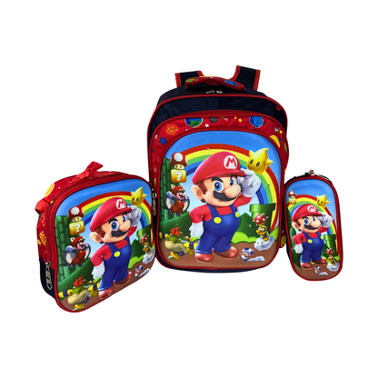 SET 3 EN 1 BOLSO + LONCHERA + CARTUCHERA | 50% DE DESCUENTO + ENVÍO GRATIS