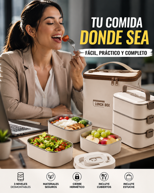 Lunchbox | Termo Para Alimentos En Acero Inoxidable 3 Recipientes