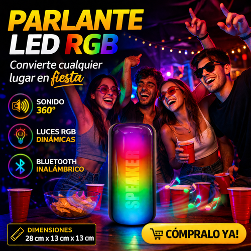 PARLANTE BLUETOOTH LED RGB