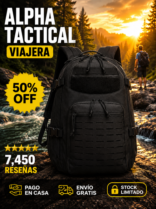 ALPHA TACTICAL 45 LITROS | MOCHILA VIAJERA - 50% DE DESCUENTO + ENVÍO GRATIS