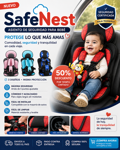 SAFE NEST I ASIENTO DE SEGURIDAD PARA BEBE