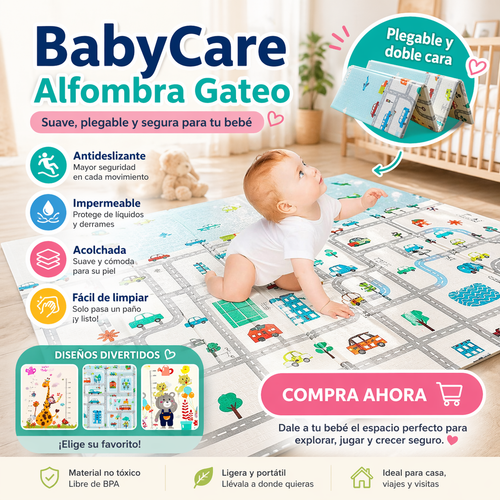 BABYCARE | ALFOMBRA DE GATEO 50% DE DESCUENTO + ENVÍO GRATIS