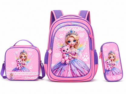 SET 3 EN 1 BOLSO CON LUZ LED + LONCHERA + CARTUCHERA | 50% DE DESCUENTO + ENVÍO GRATIS