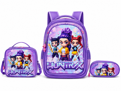 SET 3 EN 1 BOLSO CON LUZ LED + LONCHERA + CARTUCHERA | 50% DE DESCUENTO + ENVÍO GRATIS