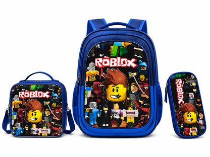 SET 3 EN 1 BOLSO CON LUZ LED + LONCHERA + CARTUCHERA | 50% DE DESCUENTO + ENVÍO GRATIS