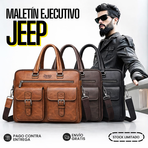 Maletín Ejecutivo Jeep De Lujo Vintage| 50% De Descuento + Envío Gratis