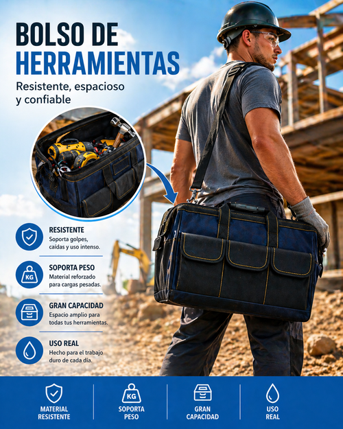 ¡Un bolso que soporta golpes, peso y uso real! | Bolso Profesional Para Herramientas