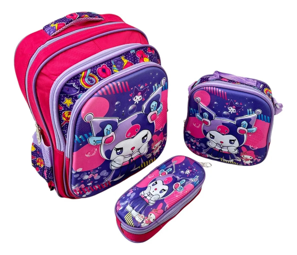 SET 3 EN 1 BOLSO + LONCHERA + CARTUCHERA | 50% DE DESCUENTO + ENVÍO GRATIS