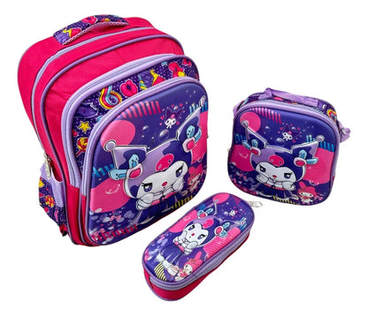 SET 3 EN 1 BOLSO + LONCHERA + CARTUCHERA | 50% DE DESCUENTO + ENVÍO GRATIS