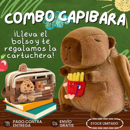 Combo Capibara Bolso + Cartuchera | 50% De Descuento + Envío Gratis
