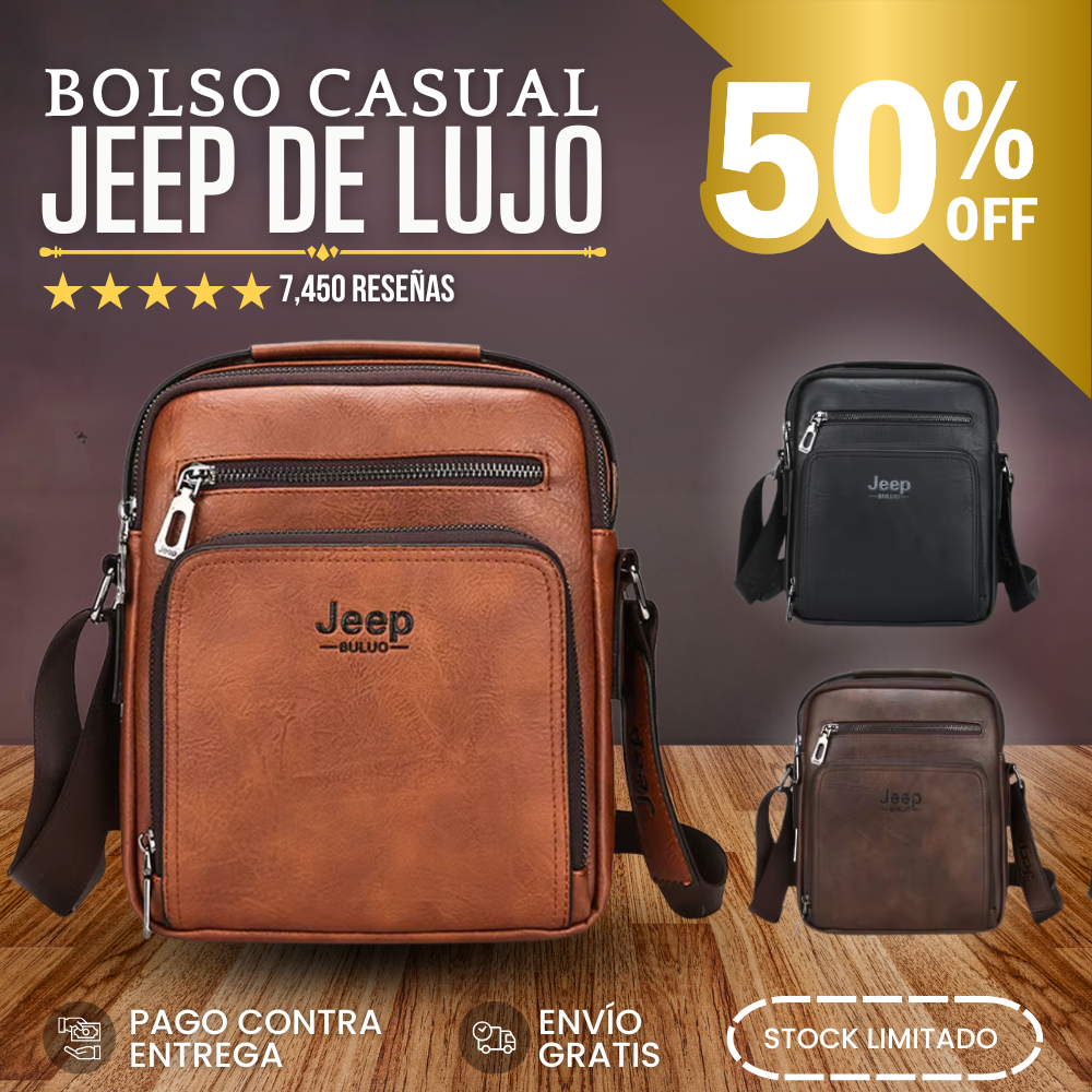 Bolso Casual Jeep De Lujo | 50% De Descuento + Envío Gratis