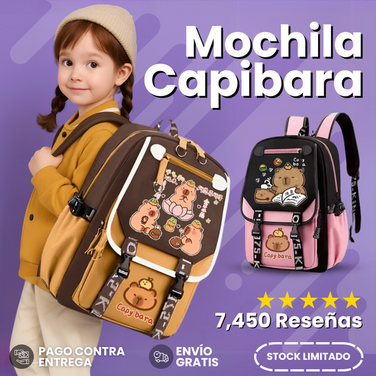 CapyPack | Mochila Infantil De Capibara - 50% De Descuento  + Envío Gratis