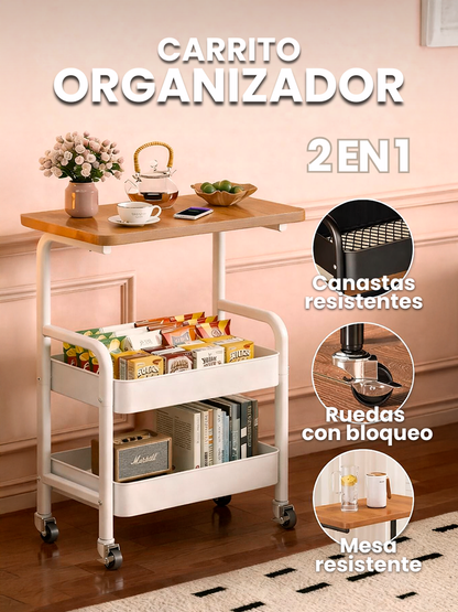 ¡Organiza con elegancia! | Carrito organizador premium con diseño elegante