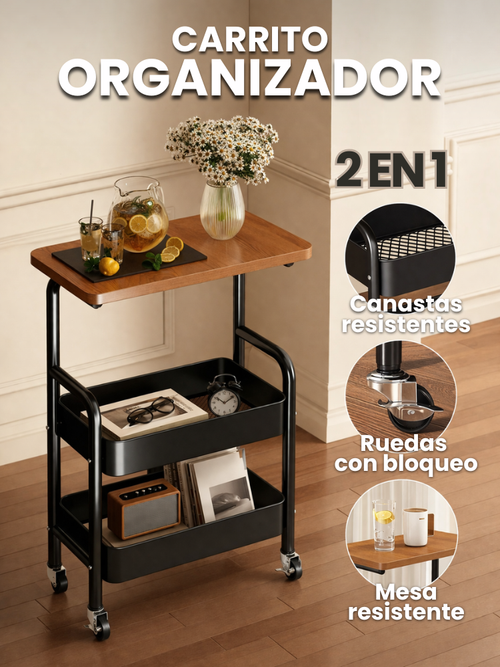 ¡Organiza con elegancia! | Carrito organizador premium con diseño elegante