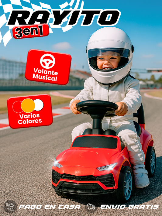 Rayito 3 en 1 - Carro Correpasillos Deportivo - 50% De Descuento + Envío Gratis