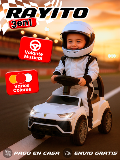 Rayito 3 en 1 - Carro Correpasillos Deportivo - 50% De Descuento + Envío Gratis