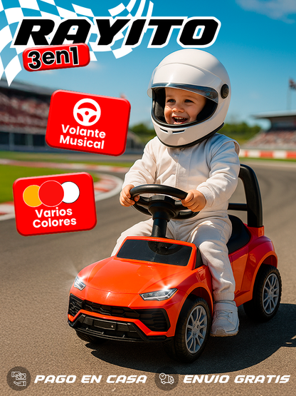 Rayito 3 en 1 - Carro Correpasillos Deportivo - 50% De Descuento + Envío Gratis