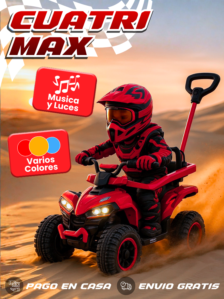 ¡Dale la emoción de conducir por primera vez! | Cuatrimoto Infantil Con Luces Y Música