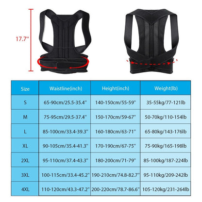 Chaleco Ortopedico Corrector De Postura Fajas Para Dolor De Espalda Magnetico